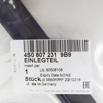 NEW AUDI R8 4S FRONT BUMPER CENTRAL INSERT PART 4S08072319B9 2018 ORIGINAL