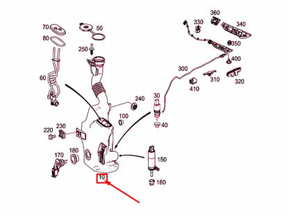 NEW MERCEDES-BENZ SLK R172 WASHER SYSTEM FLUID CONTAINER A1728690020 ORIGINAL