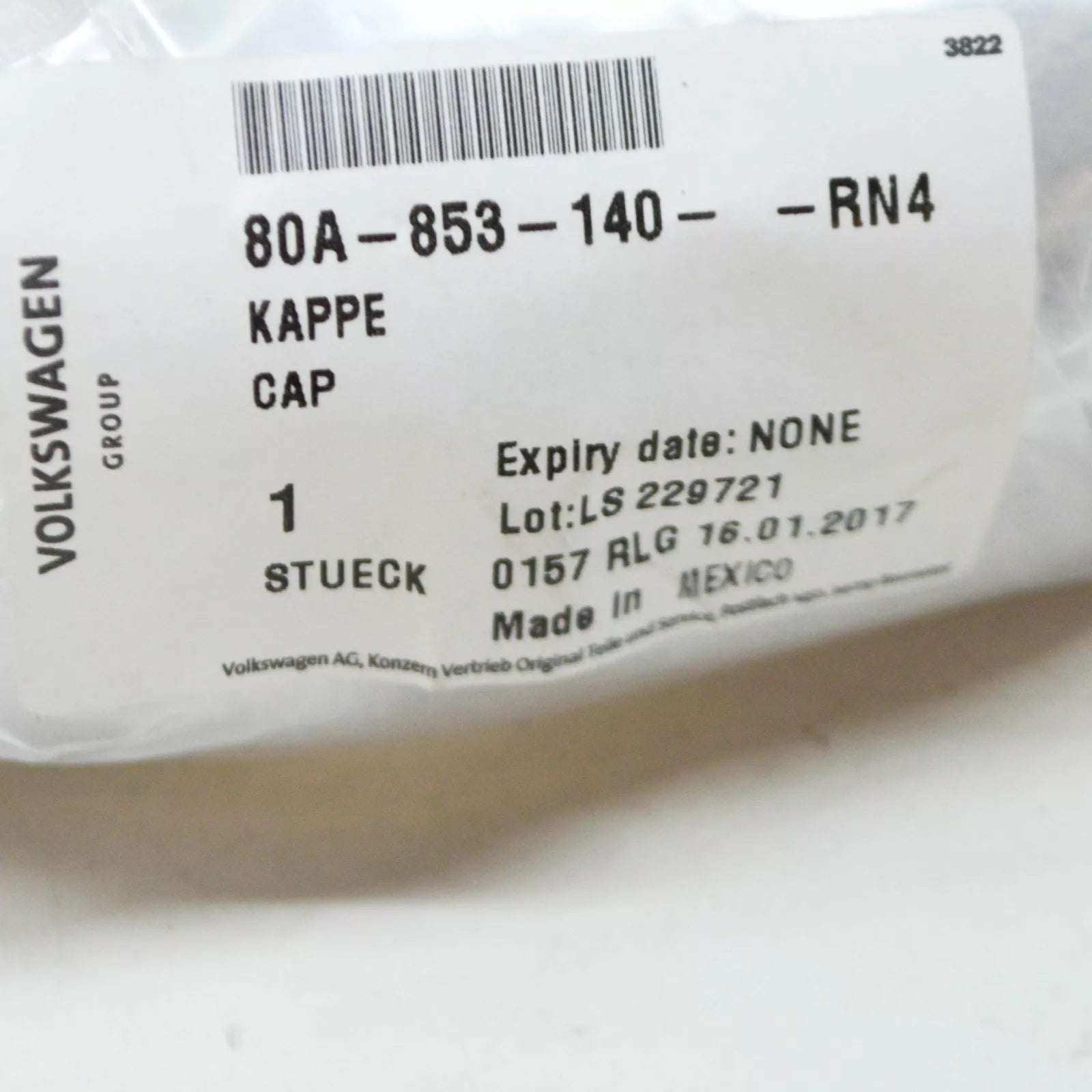 NEW AUDI Q5 FY 80A FRONT BUMPER GRILLE COVER CAP 80A853140RN4