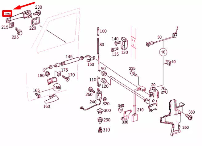NEW MERCEDES-BENZ G W463 FRONT DOOR EXTERIOR HANDLE A0007601259