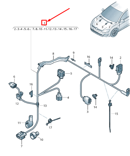 new vw golf 5g mk7 mechanical power steering cables lhd 5q1971111cg original