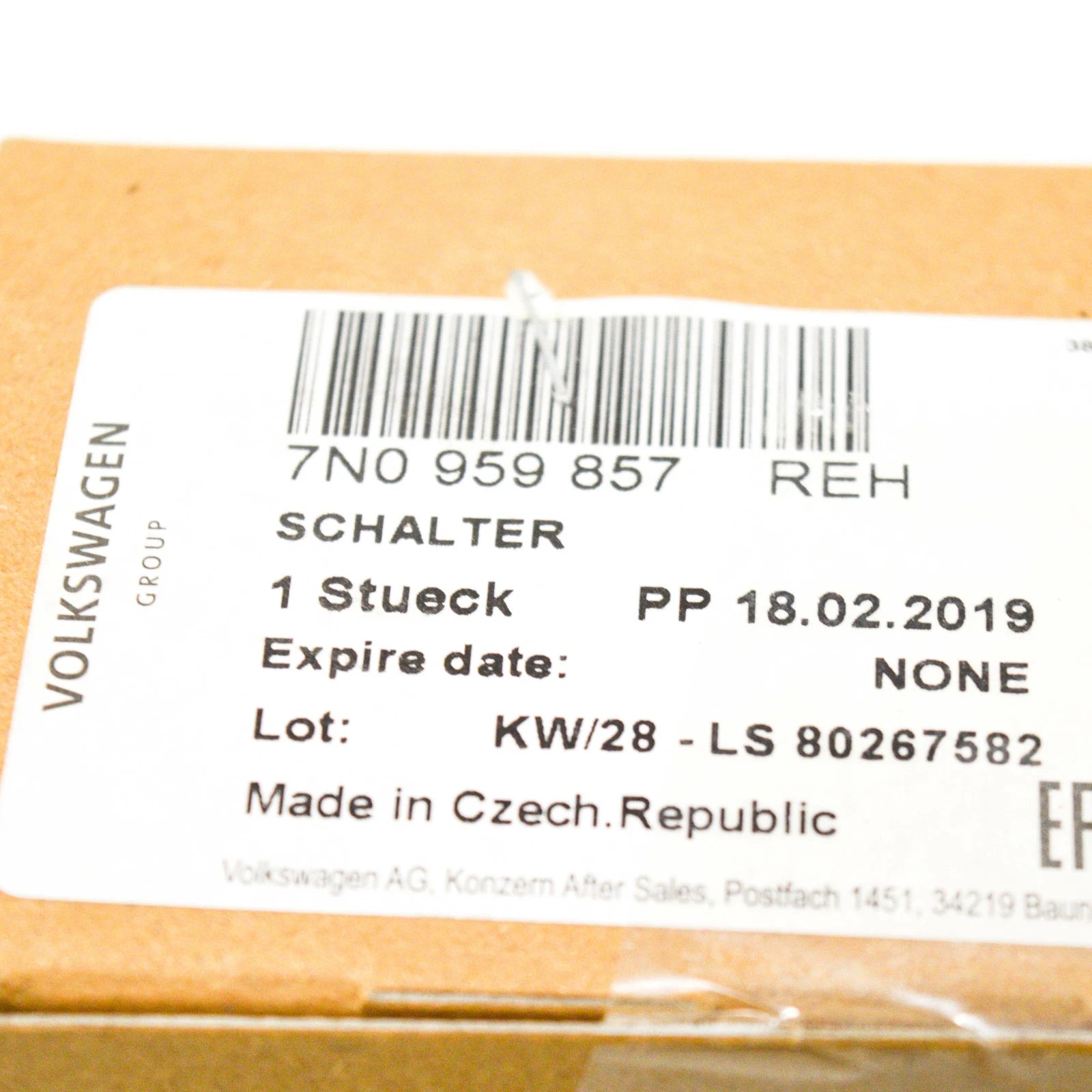 NEW VW TOURAN 1T FRONT LEFT DOOR WINDOW CONTROL SWITCH LHD 7N0959857REH