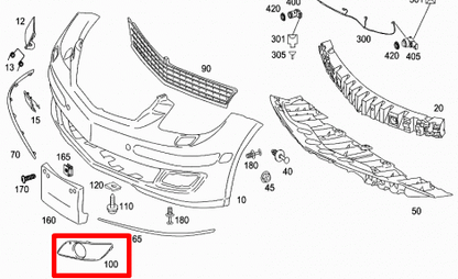 new mb b w245 front left bumper grille a1698852722 original
