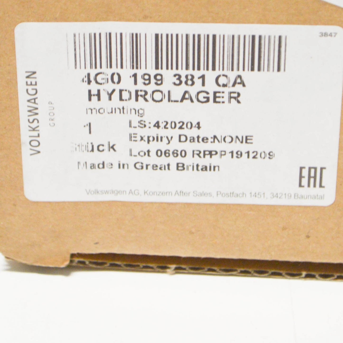 NEW AUDI A6 C7 RIGHT SIDE ENGINE MOUNT 4G0199381QA ORIGINAL