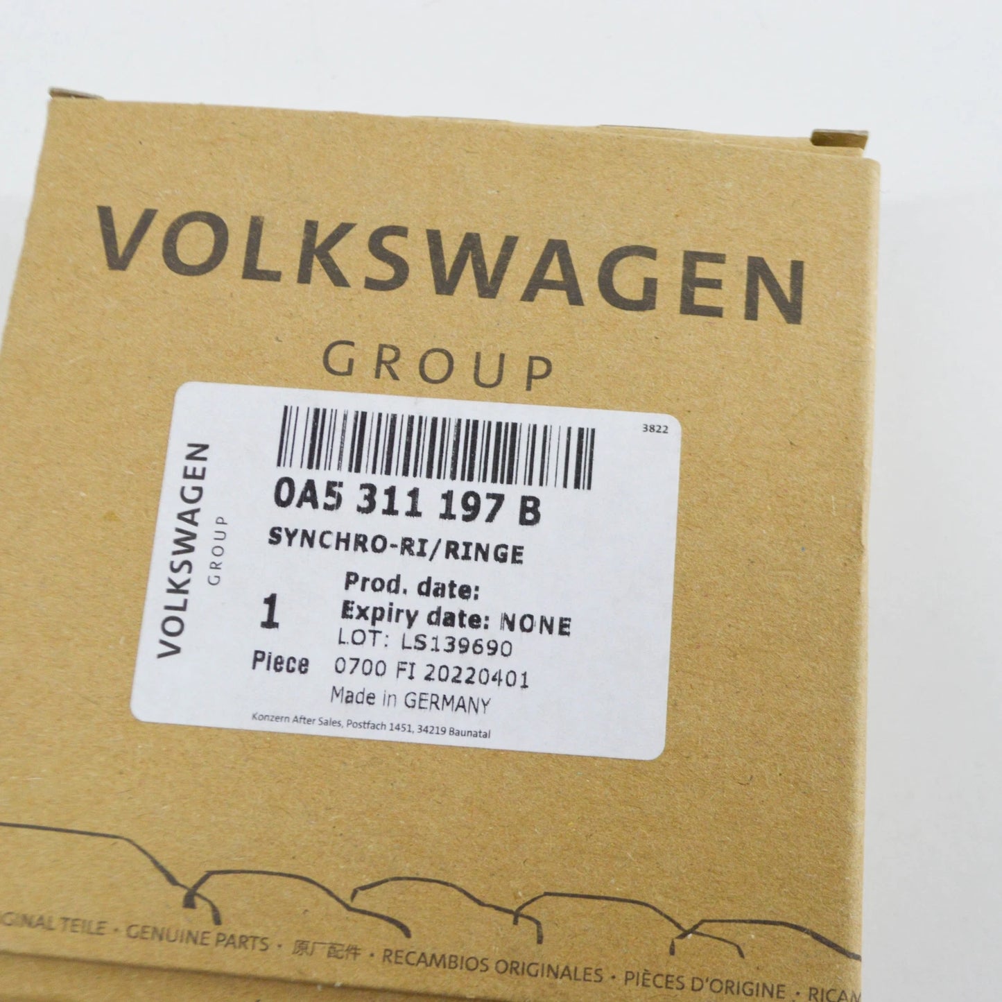 NEW AUDI Q3 F3 1./2. GEAR SYNCHRO RINGS SET 0A5311197B ORIGINAL