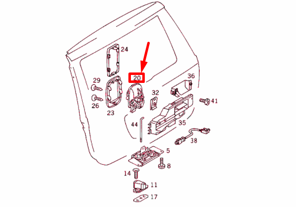 NEW MB ML W163 REAR PANEL DOOR INTERIOR HANDLE A16376000617C45 ORIGINAL