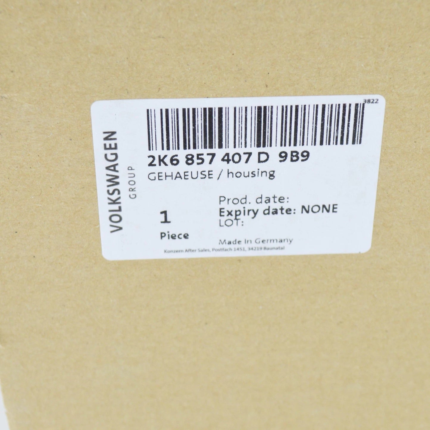 NEW VW CADDY SA MK6 FRONT LEFT SIDE WING MIRROR RHD 2K6857407D9B9 ORIGINAL