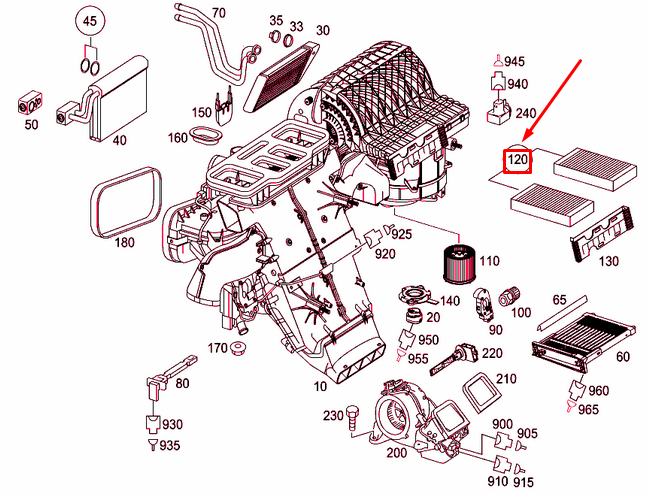 NEW MERCEDES-BENZ ML W164 ACTIVATED CHARCOAL CABIN FILTER A164830021864 ORIGINAL