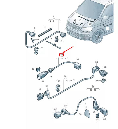 NEW VW TRANSPORTER VI T6 FUEL PUMP ADAPTER CABLE LOOM LHD 7E0971067C