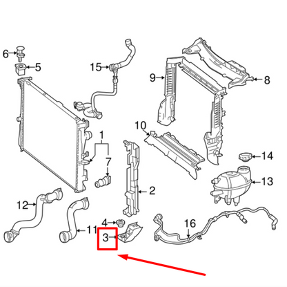 NEW MERCEDES-BENZ GLC X253 RADIATOR COOLING BRACKET A2535010520 ORIGINAL
