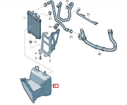 NEW VOLKSWAGEN ARTEON 3H7 FRONT RIGHT RADIATOR AIR DUCT GUIDE 3G8121334 ORIGINAL
