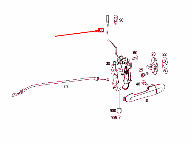 NEW MERCEDES-BENZ VITO W639 FRONT LEFT DOOR CATCH A6397600140 ORIGINAL