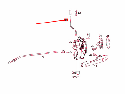 NEW MERCEDES-BENZ VITO W639 FRONT LEFT DOOR CATCH A6397600140 ORIGINAL