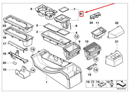 NEW BMW 3 E46 INTERIOR COIN STORAGE 51168217959 8217959 ORIGINAL