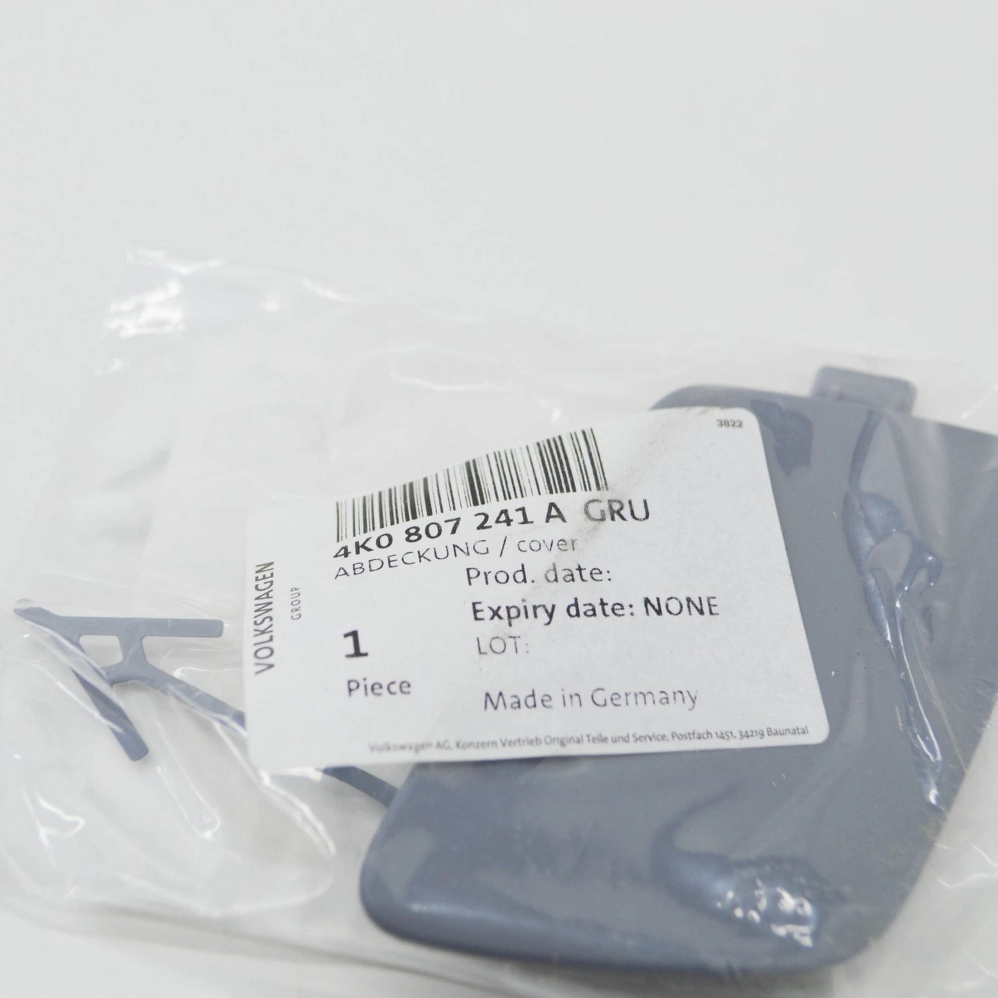 NEW AUDI A6 C8 FRONT BUMPER TOW EYE COVER 4K0807241AGRU 4K0807241A GRU ORIGINAL