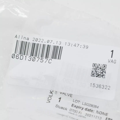 NEW AUDI A3 8P PRESSURE RELIEF VALVE 06D130757C