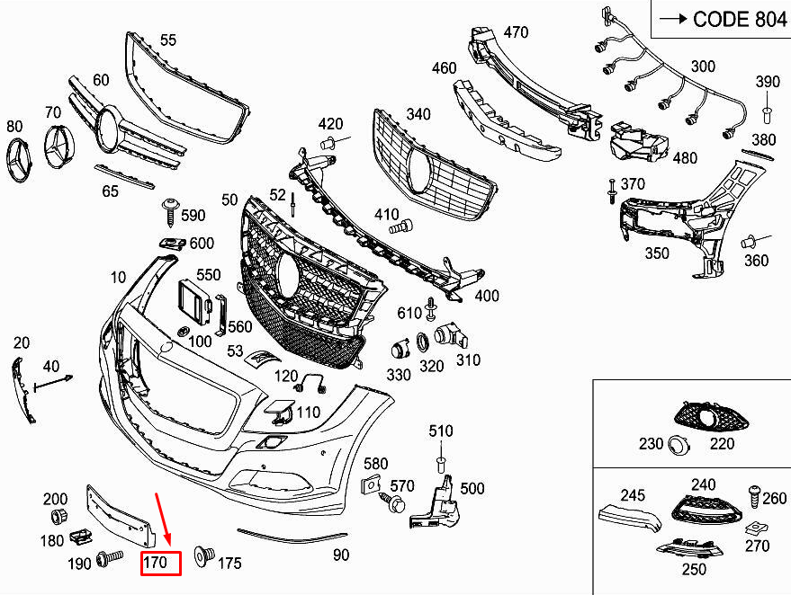 new mercedes-benz cls c218 front license plate holder a2188801444 original