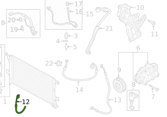 NEW AUDI RS5 SPORTBACK F5A COOLANT HOSE PIPE 8W0816721BE ORIGINAL