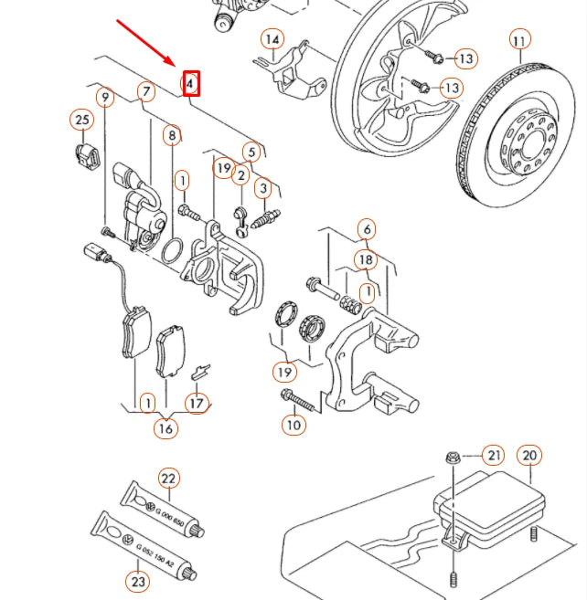 NEW AUDI A6 C6 REAR LEFT BRAKE CALIPER 4F0615403F ORIGINAL