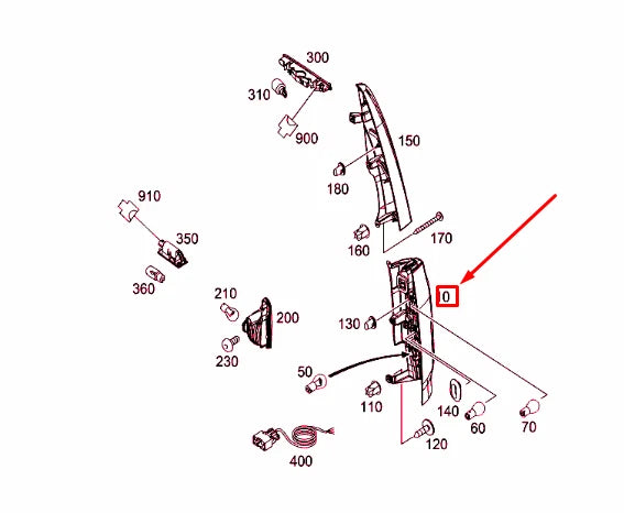 NEW MERCEDES-BENZ CITAN W415 REAR RIGHT TAILLIGHT A4159062600 ORIGINAL