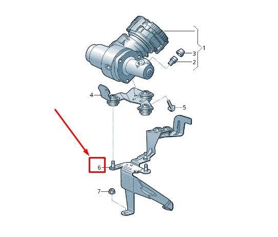 NEW AUDI Q7 4M PRESSURE ACCUMULATOR BRACKET LHD 4M1614143E
