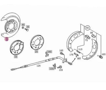 NEW MERCEDES-BENZ G W461 REAR RIGHT BRAKE PROTECTIVE PLATE A4614230220 ORIGINAL