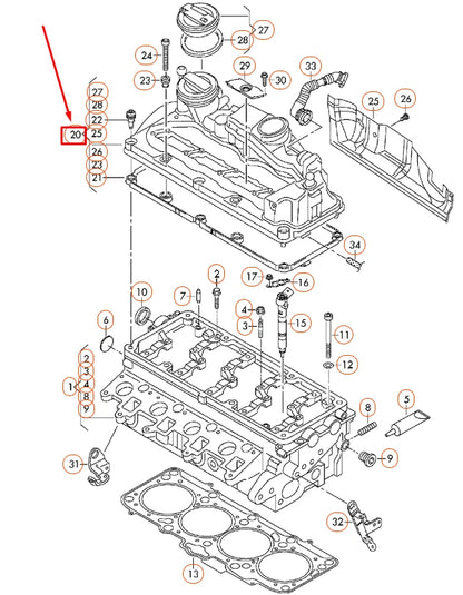 NEW VOLKSWAGEN BEETLE A5 CYLINDER HEAD COVER 03L103469 ORIGINAL