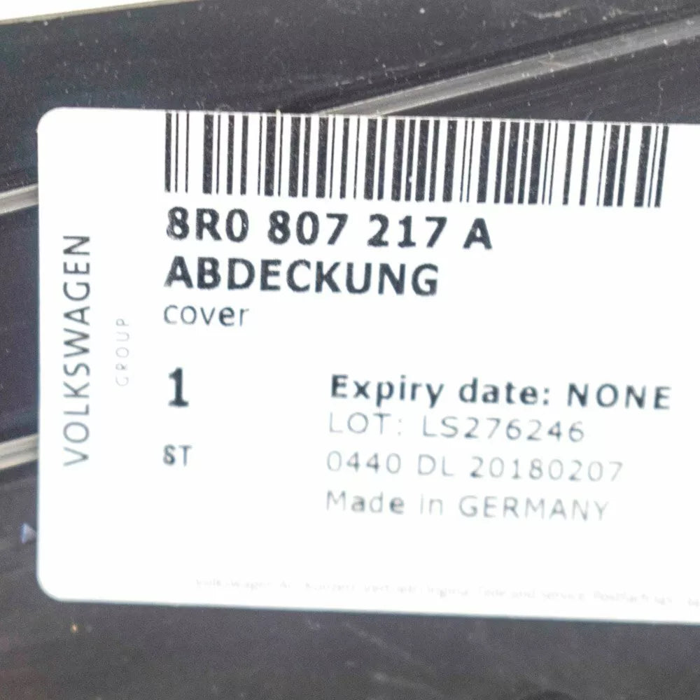 NEW AUDI Q5 FRONT BUMPER GRILLE LOWER COVER 8R 8R0807217A 2015