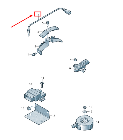 new audi q7 4l left exhaust gas temperature sensor 4l0906088h original