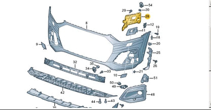 NEW AUDI Q5 FY FRONT BUMPER RIGHT CLOSING ELEMENT 80A807096E