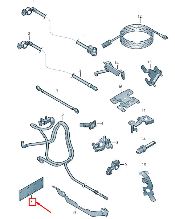 NEW VW CRAFTER 2F MK1 STARTER WIRING HARNESS HEAT PROTECTION 2E0145827