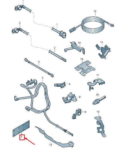 NEW VW CRAFTER 2F MK1 STARTER WIRING HARNESS HEAT PROTECTION 2E0145827