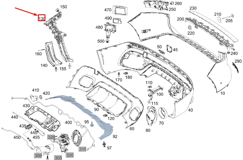 NEW MERCEDES-BENZ GLB X247 REAR RIGHT BUMPER LATERAL SUPPORT A2478850900