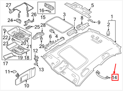 NEW AUDI Q5 8R REAR RIGHT ROOF GRAB HANDLE 8K0857608AEP5 8K0857608A EP5 ORIGINAL