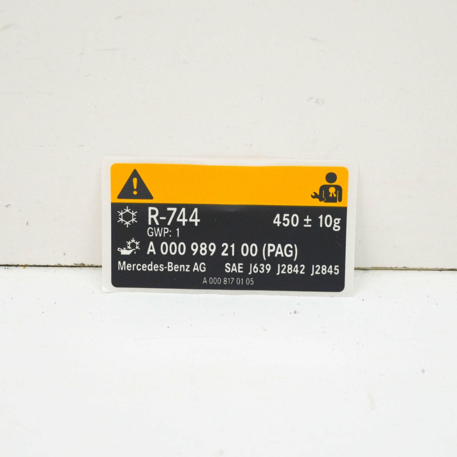 NEW MERCEDES-BENZ S W222 INFORMATION LABEL A0008170105 ORIGINAL