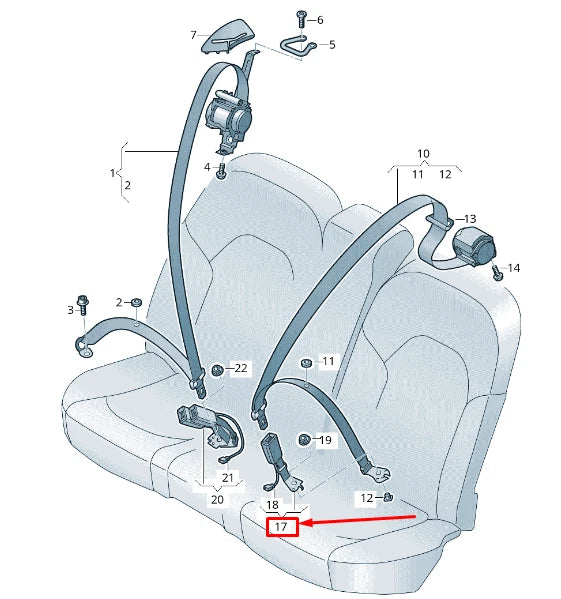 NEW AUDI A8 4N REAR LEFT SEAT BELT BUCKLE 4N0857739MNB