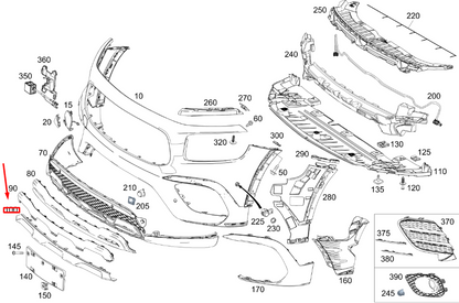 new mercedes-benz glb x247 front bumper lower trim bar a2478857409 original