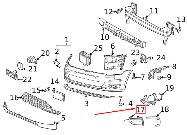 NEW VOLKSWAGEN GOLF MK7 FRONT LEFT OUTER GRILLE 5G0853665R041 ORIGINAL
