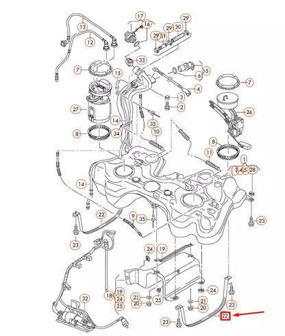 NEW AUDI A3 8P FUEL TANK TENSIONING STRAP 1K0201655B