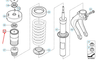 NEW BMW X5 E70 FRONT AXLE PROTECTIVE TUBE WITH SUPPORT POT 31336776554 ORIGINAL