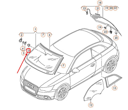NEW AUDI A1 8X WINDSHIELD RAIN SENSOR RETAINER SPRING 4F0907671B ORIGINAL