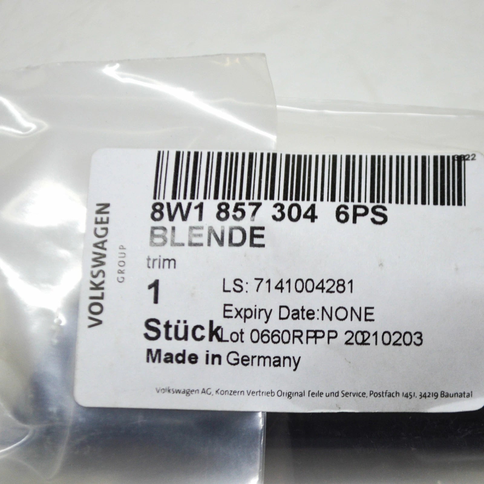 NEW AUDI A5 CABRIO 8W6 CENTER CONSOLE TRIM COVER LHD 8W18573046PS