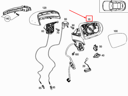 new mercedes-benz e coupe c238 front right side wing mirror a2388107000 original
