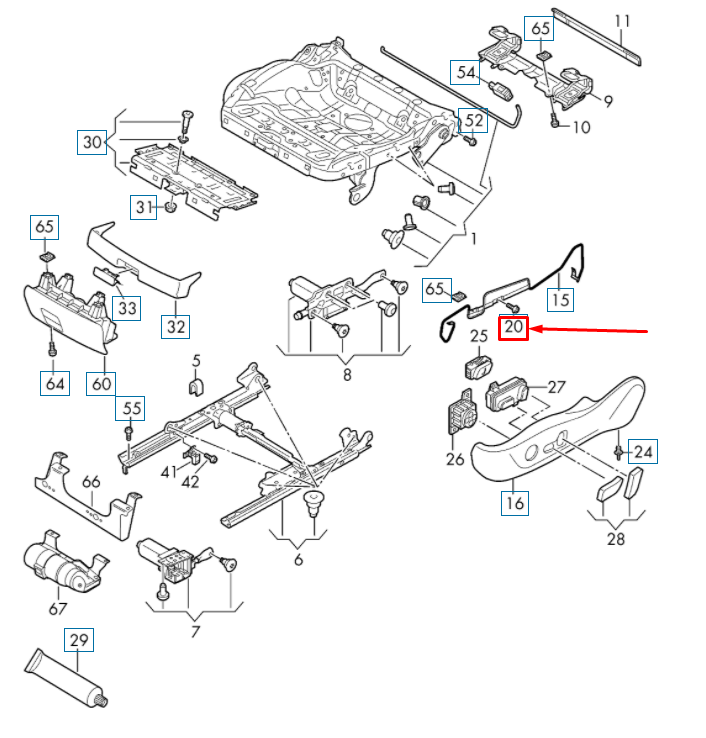 new audi a3 8v front seat oval hexagon socket head bolt n90737105 original