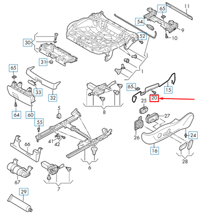 new audi a3 8v front seat oval hexagon socket head bolt n90737105 original