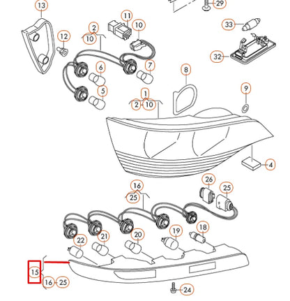 NEW AUDI Q7 4L REAR RIGHT FOG REVERSE LIGHT 4L0945096A