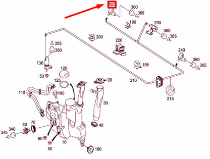 NEW MERCEDES-BENZ ML W164 WINDSCREEN RIGHT TELESCOPIC NOZZLE A1648601047