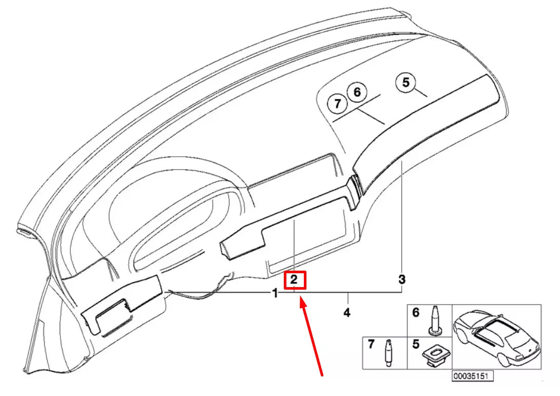 NEW BMW 3 E46 INTERIOR CENTER DASHBOARD TRIM 51457895411 7895411 ORIGINAL