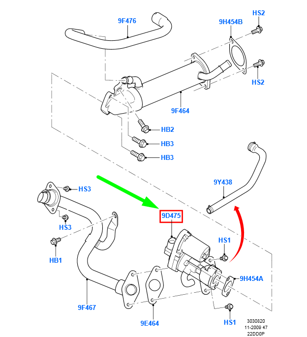 new ford transit mk3 exhaust gas recirculation valve 1480549 original