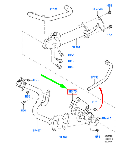new ford transit mk3 exhaust gas recirculation valve 1480549 original